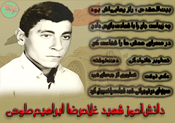 ویژه‌نامه دانش‌آموز شهید غلامرضا ابراهیم‌طوسی