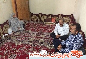 دیدار با 3 خانواده شهید در دیر دیدار با 3 خانواده شهید در دیر