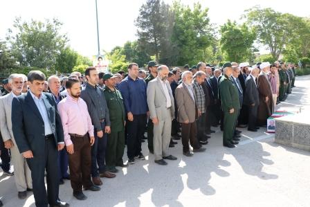 تشییع پیکر مطهر سردار و جانباز شهید امیر چلویی در همدان