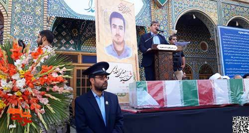 مراسم تشییع پیکر شهید «مهدی زاهد لویی» در استان قم