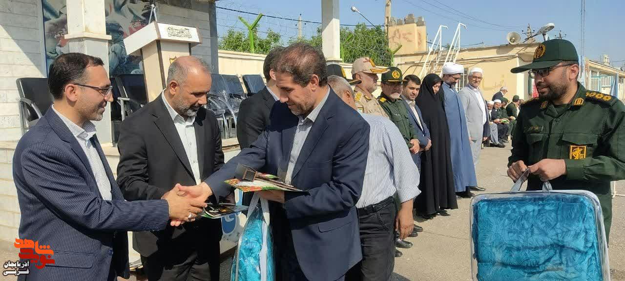 صبحگاه مشترک نیروهای مسلح شهرستان پلدشت و تجلیل از جانبازان و ایثارگران