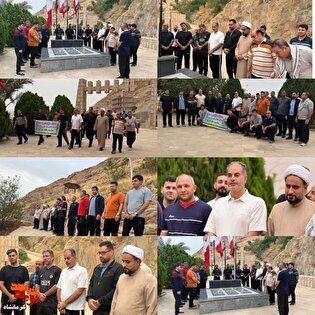 سبزپوشان فراجا با شهدای گمنام سرپل‌ذهاب تجدید...