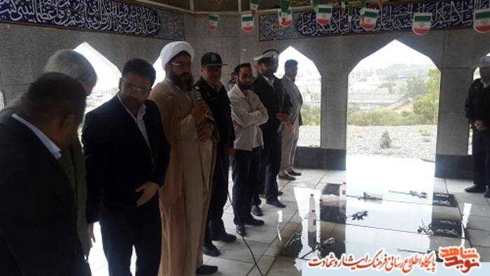 آیین غباروبی گلزار ملکوتی شهدا حاجی آباد بهمن ماه 95