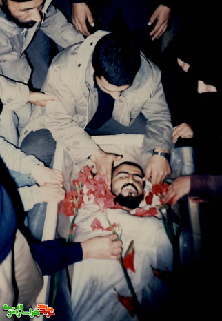 پیکر مطهر شهید حسن نیک رفتار